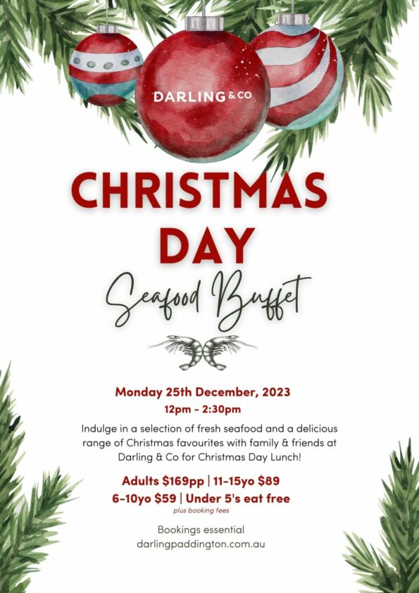 Darling & Co Christmas Day Seafood Lunch Buffet at Darling & Co Paddington Brisbane