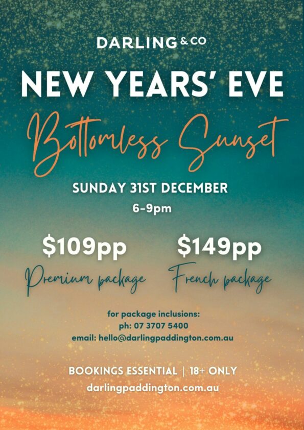 Darling & Co New Years Eve Bottomless Sunset