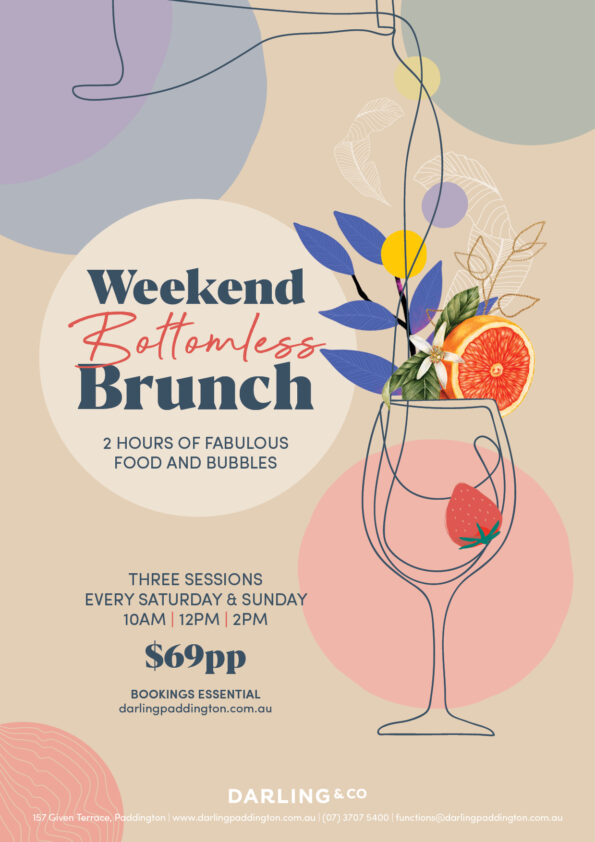 Weekend Bottomless Brunch - Every Saturday and Sunday at Darling & Co Paddington, Brisbane