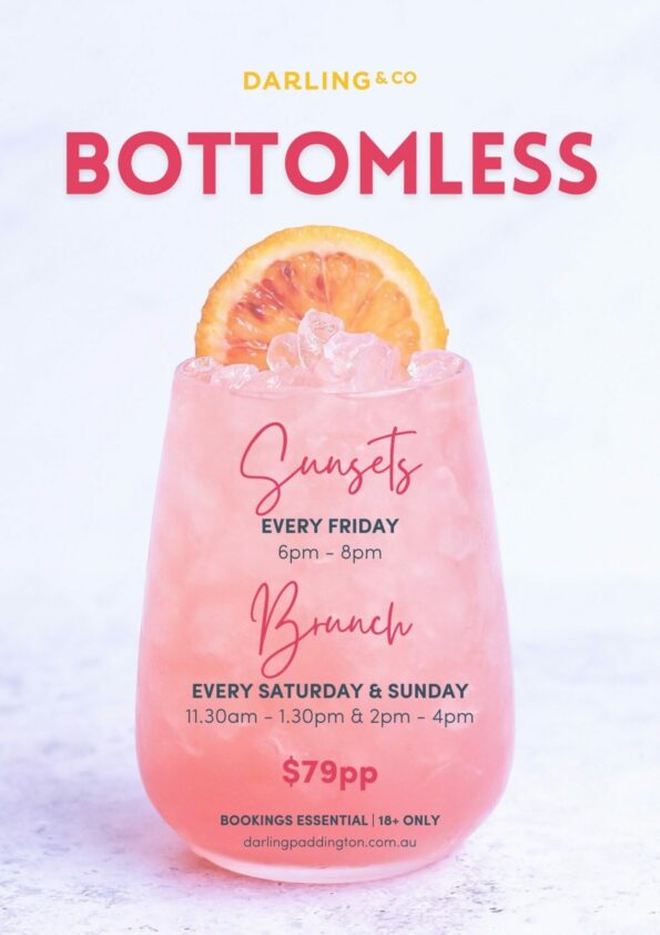 Darling & Co Bottomless Brunch and Bottomless Sunsets every Friday, Saturday and Sunday