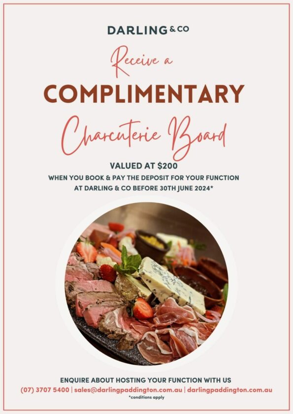Receive a COMPLIMENTARY Charcuterie Board at Darling & Co!
